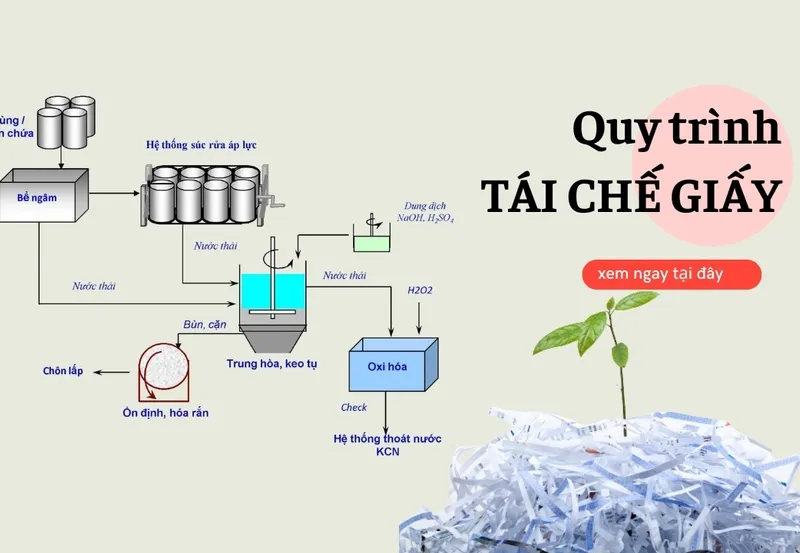 Quy trình sản xuất giấy tái chế